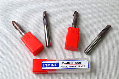 Cortador de la alta precisión de los molinos de extremo del carburo de tungsteno de la herramienta del CNC del alto rendimiento HRC60