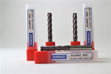 Molino de extremo cuadrado plano de la fresa de la alta precisión del endmill de cuatro flautas
