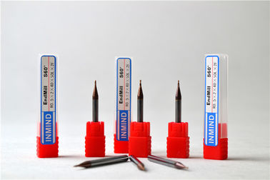 Los molinos de extremo micro del carburo sólido de encargo Tialn cubrieron la nariz Endmill 0.3um de la bola