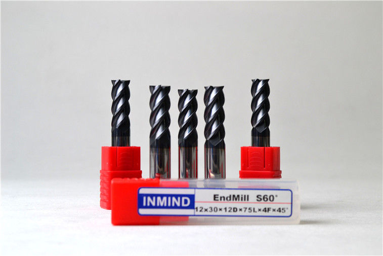 Estándar del molino de extremo del cuadrado del carburo de tungsteno con el ángulo de hélice 45° para el corte de alta velocidad