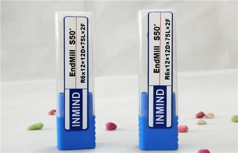 Herramienta de corte del grano de Mirco del molino de extremo de la nariz de la bola del carburo HRC50 Endmill Roughing al acabado