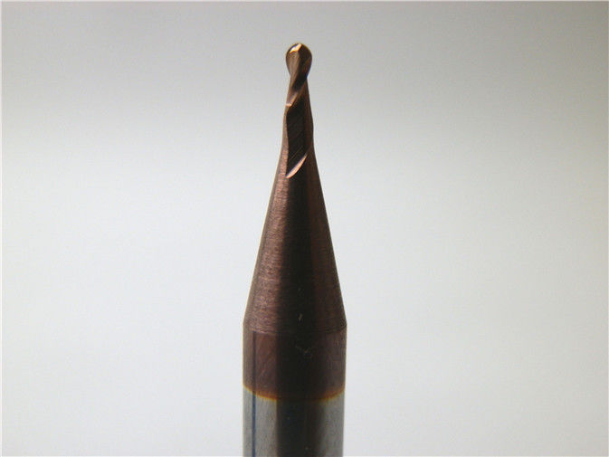 Cortador micro 0.5-0.6um de los molinos de extremo de la nariz de la bola de la flauta de la velocidad 2 HRC55
